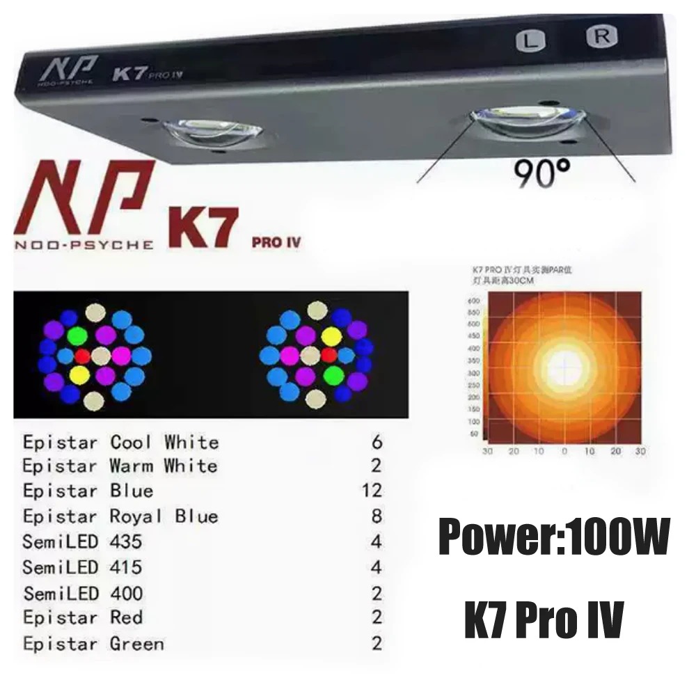 Reef Lighting - Noopsyche NP K7Pro IV 100W App