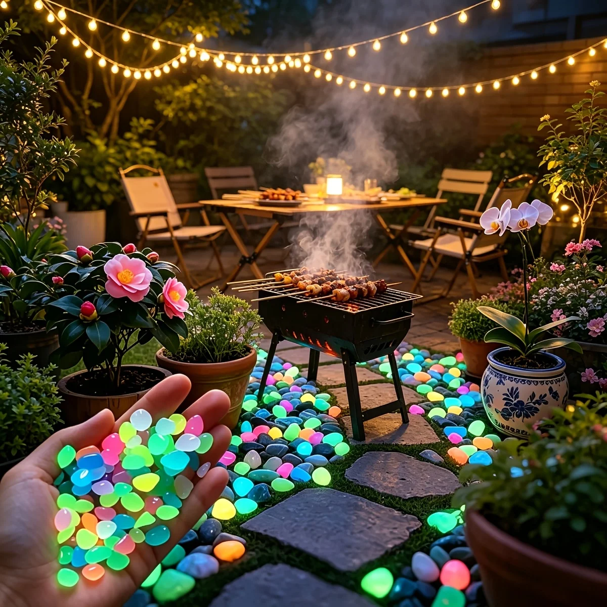 1CM 100 Stück Farbige Glühstei – Marine Fish Tank Bewertung und Preis