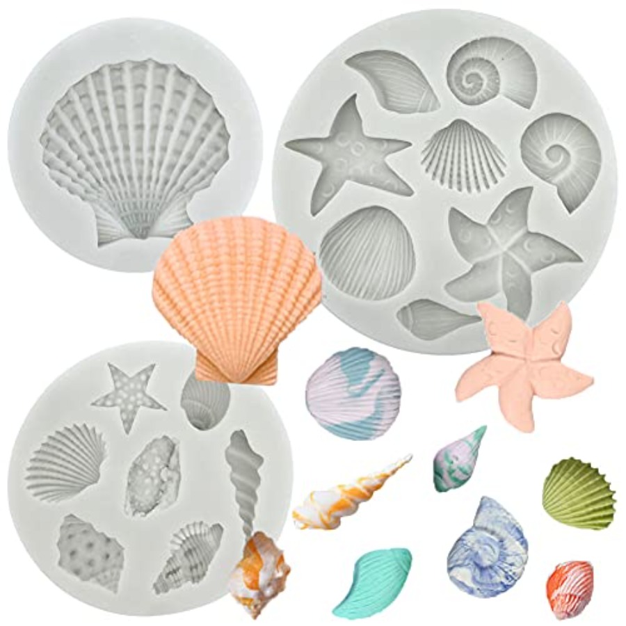 3-teiliges Silikon-Backformen- – Marine Coral Bewertung und Preis